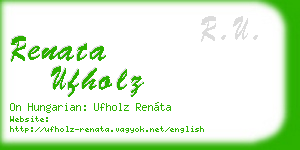 renata ufholz business card